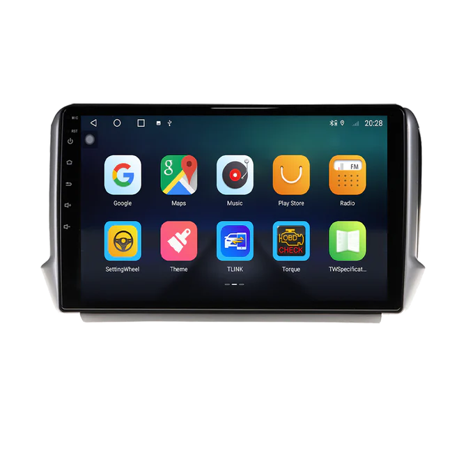10'' Peugeot 208/2008 Android radio, med Apple Carplay & Android Auto