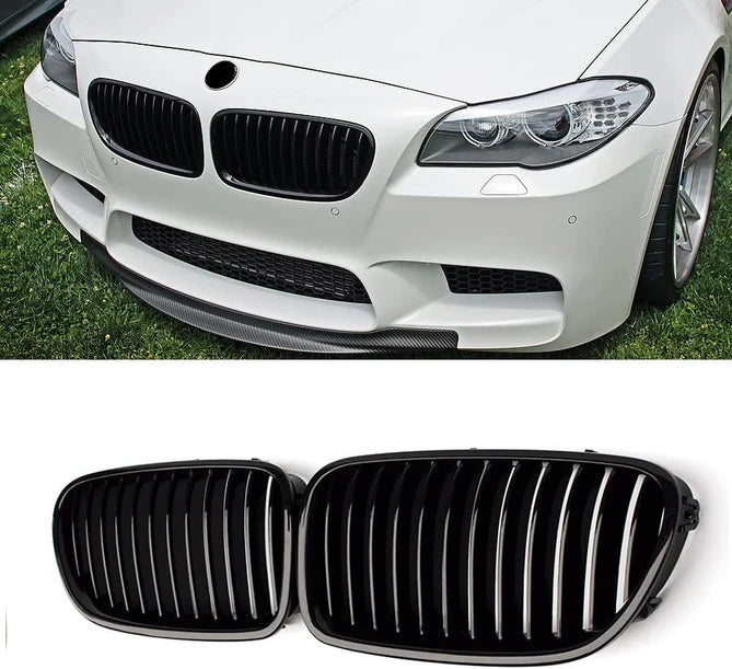 Nyrer sæt front gitter grill til BMW F10/F11 blank sort