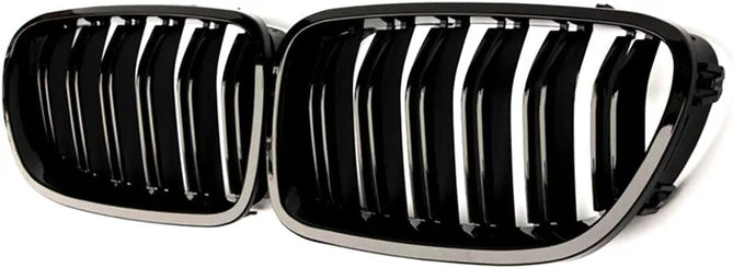 Nyrer sæt front dobbelt gitter grill til BMW F10/F11 blank sort