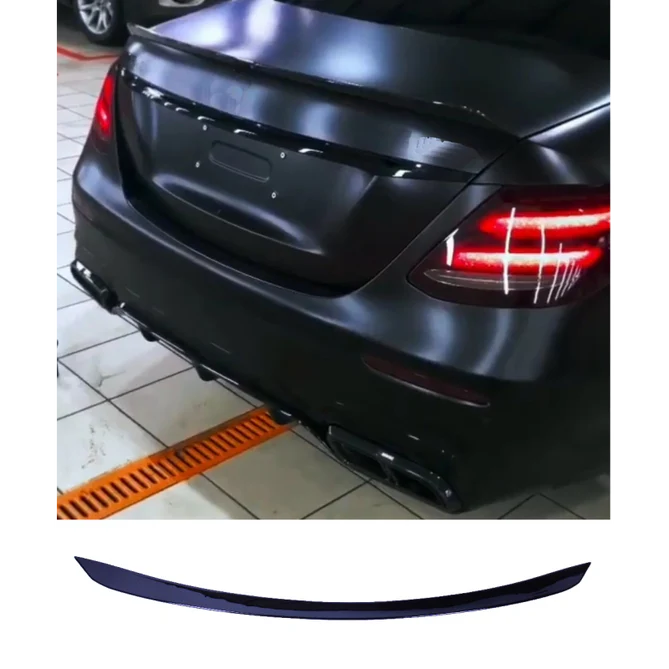 Bag spoiler til Mercedes E-klasse W213 2014-2020 sedan blank sort