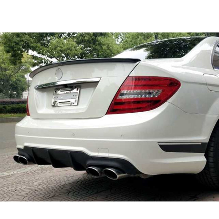 Bag spoiler til Mercedes C-klasse W204 2007-2013 blank sort