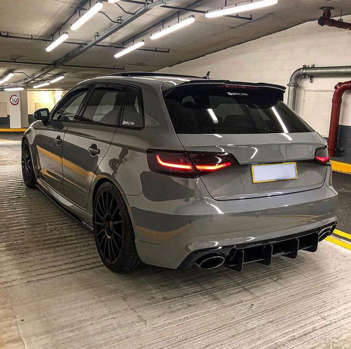 Bag spoiler til Audi A3 8V blank sort
