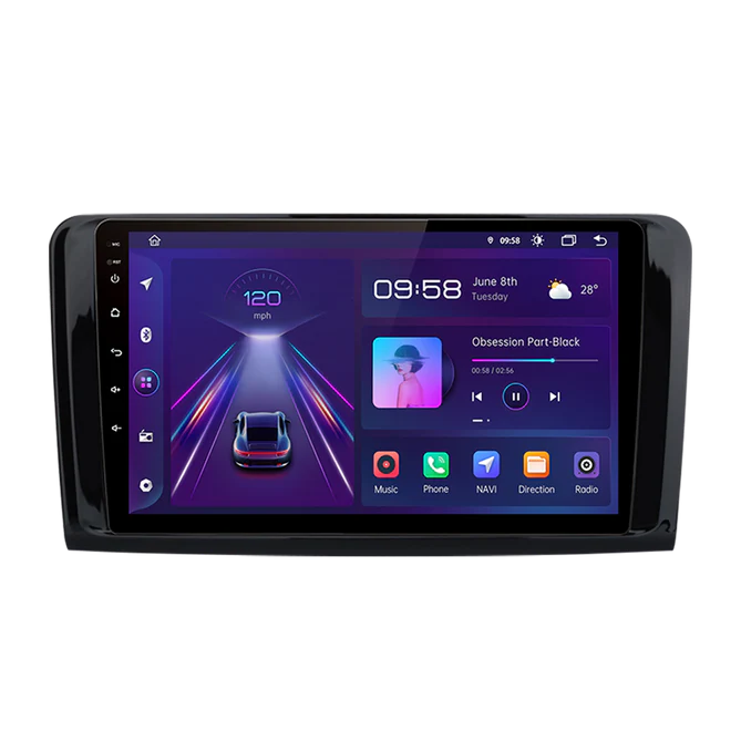 9'' Mercedes ML/GL Android radio, med Apple Carplay & Android Auto