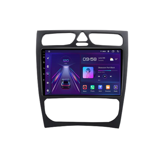 9'' Mercedes Benz W209 Android radio, med Apple Carplay & Android Auto