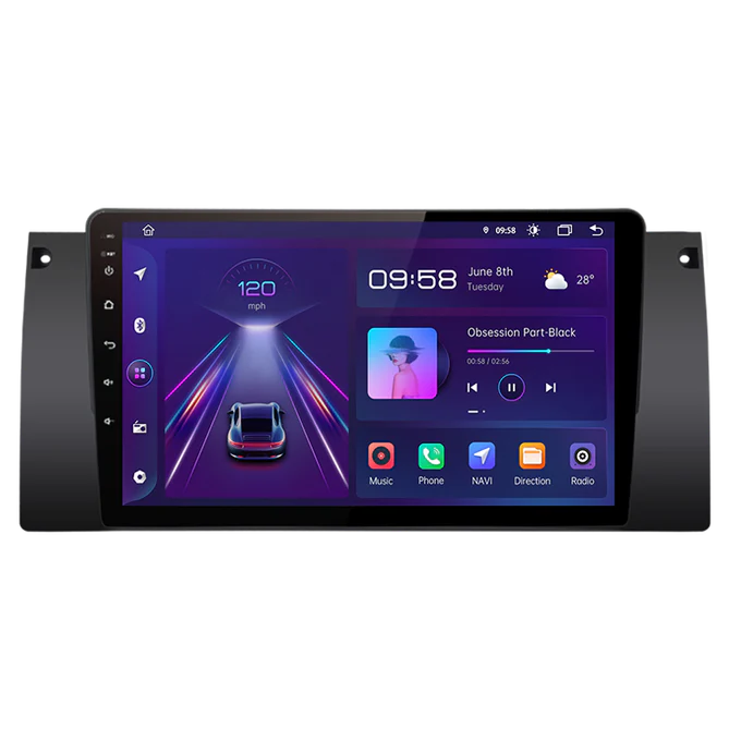 9'' Android Radio til E39/X5 E53, med Apple Carplay & Android Auto