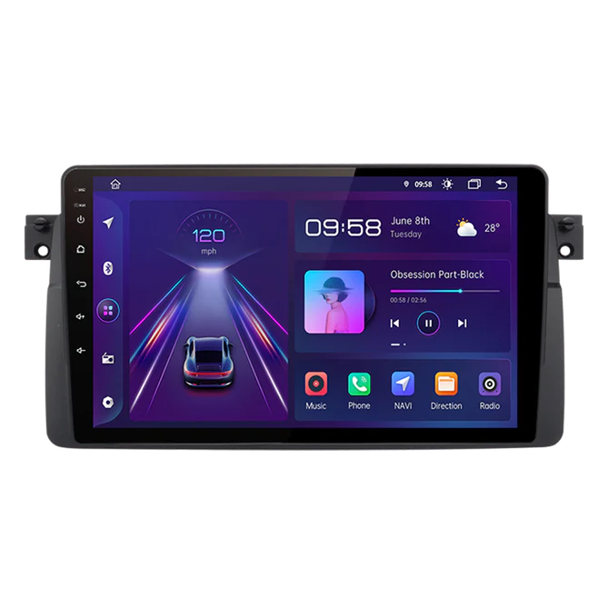 9'' Android Radio til E46, med Apple Carplay & Android Auto