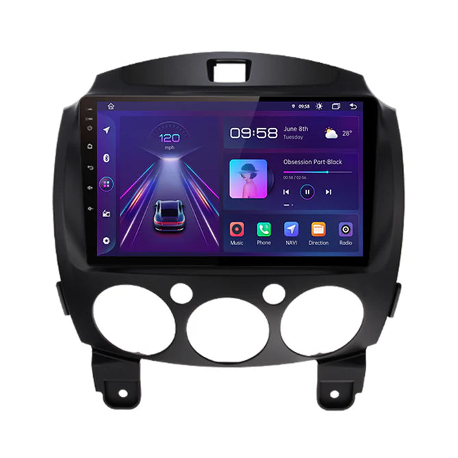 9'' Mazda 2 Android radio, med Apple Carplay & Android Auto
