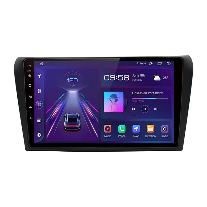 9'' Mazda 3 2004-2009 Android radio, med Apple Carplay & Android Auto