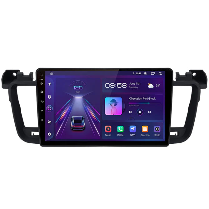 9'' Peugeot 508 Android radio, med Apple Carplay & Android Auto