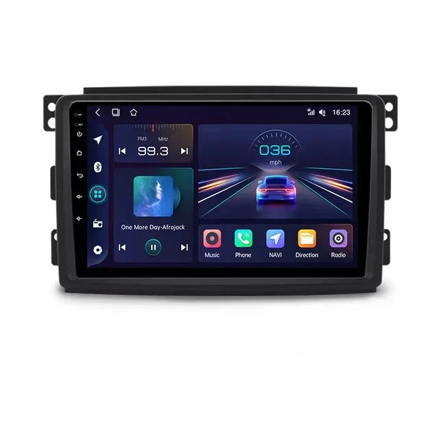 9'' Android multimedia touchsystem til Smart Fortwo 451, med Apple Carplay & Android Auto