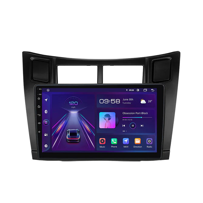 9'' Toyota Yaris 05-12 Android radio, med Apple Carplay & Android Auto