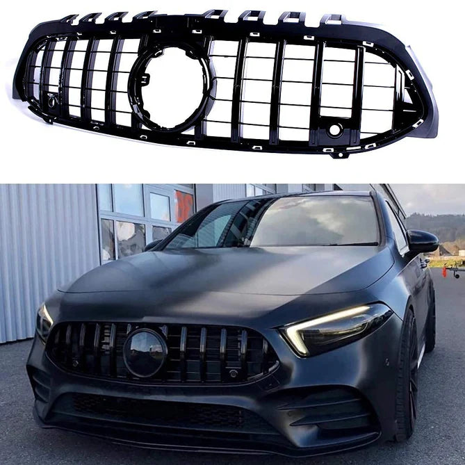 GT Frontgrill til Mercedes A-klasse W177 2019-2022 blank sort