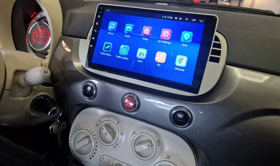 9'' Fiat 500 07-15 Android radio, med Apple Carplay & Android Auto