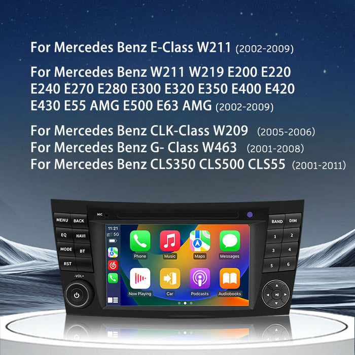 7'' Mercedes CLK/CLS/E/G W209 W211 W219 W463 Android radio
