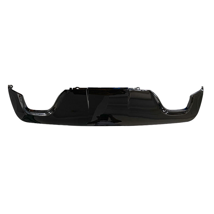 Glossy black BMW 5-series E60 M-Tech rear diffuser with dual exhaust outlets