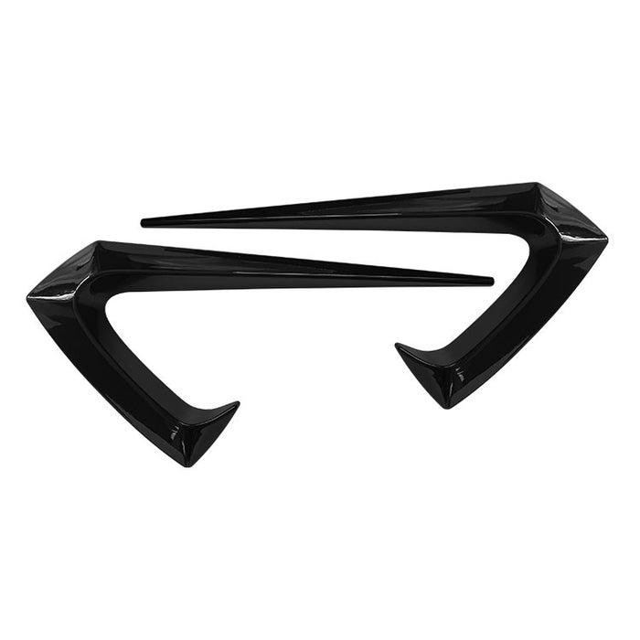 Aero Style black side camera trim for Tesla Model 3 2023+ with aerodynamic pointed design