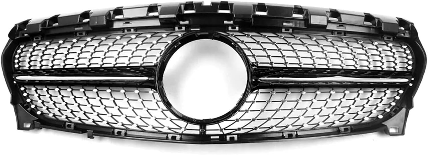 Diamant Front Grill til Mercedes W117 CLA-Klasse (2013–2015) - Blank sort
