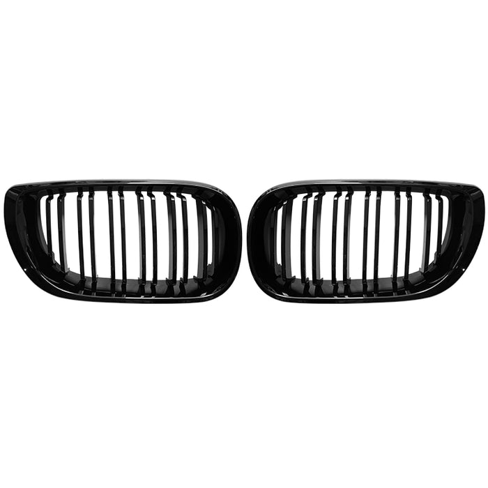 Nyrer Sæt – Front Dobbelt Gitter Grill til BMW E46 4-dørs (2002–2005) – Blank Sort