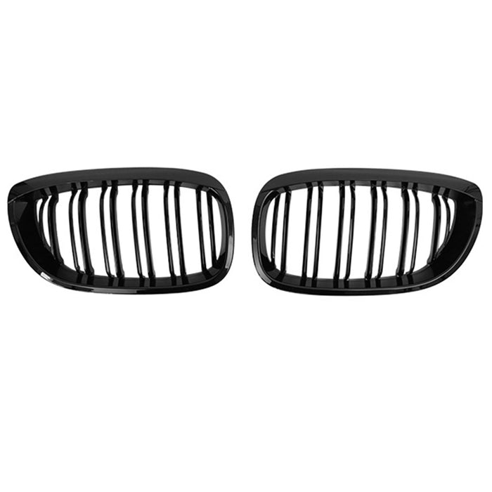 Nyrer Sæt – Front Dobbelt Gitter Grill til BMW E46 2-dørs (2002–2005) – Blank Sort