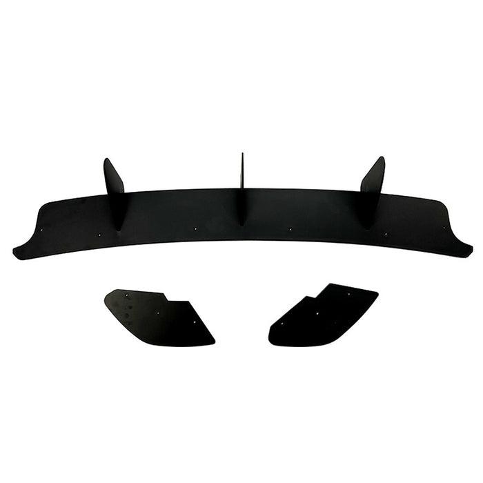 Black blade diffuser for VW Golf 6 GTI with center fin and side splitters