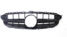 Gloss black AMG E63 style front grille with chrome ring Mercedes W205 C-Class 2014-2018