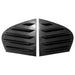 Black louvered rear window covers for BMW 5-Series E60, glossy finish