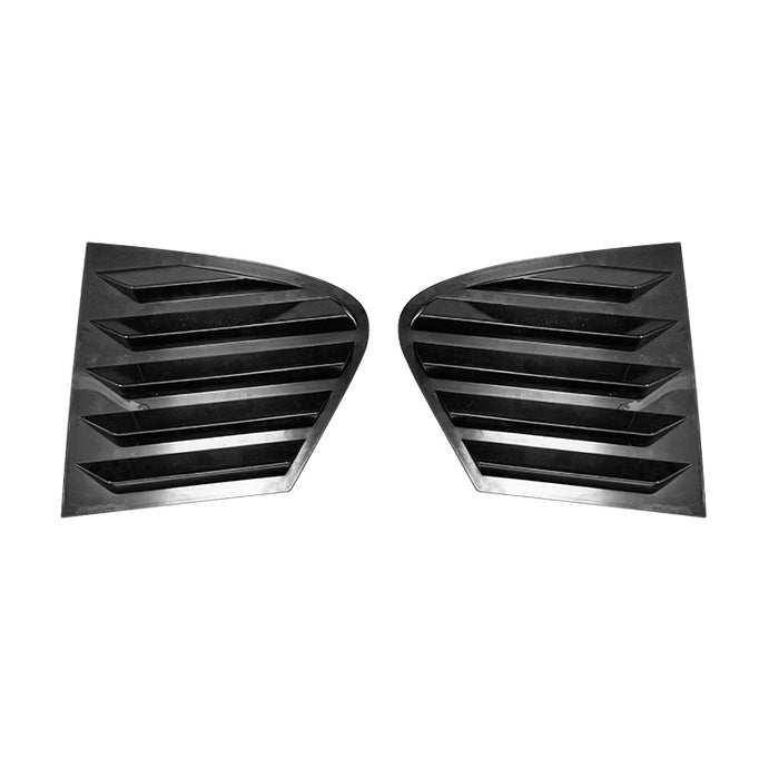 Pair of black Bagrude Lameller Covers for BMW 1-Series F20 with horizontal slat design