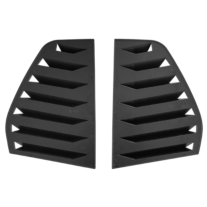 Black lameller covers for Volkswagen Golf 5 GTI 2004-2009 with horizontal louvers