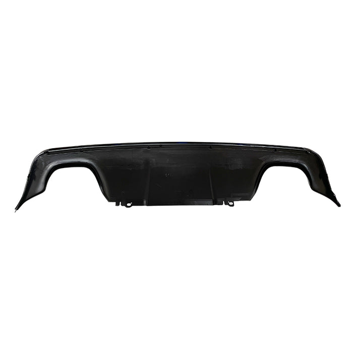 Glossy black BMW 5-series E60 M-Tech diffuser with dual exhaust outlet installed