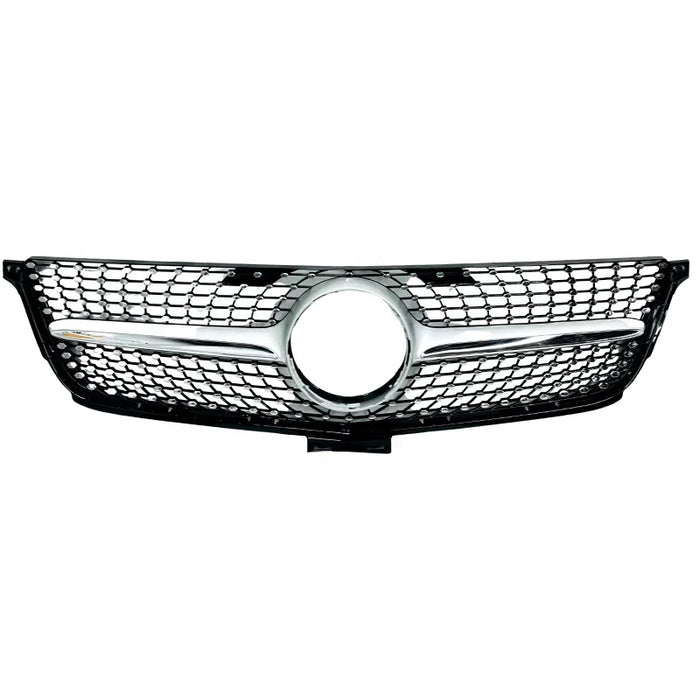 Diamant-Style Frontgrill til Mercedes-Benz ML-Klasse W166 (2013–2015) – Blank Sort