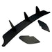 Black rear bumper blade diffuser for Volkswagen Golf 6 GTI with vertical spoiler fins