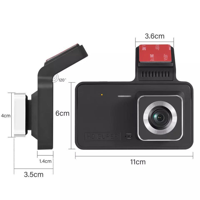 Dual Dashkamera Sæt Plus - 1920P Front & 1080P bagkamera