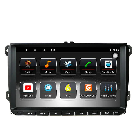 9'' Android radio til Volkswagen, Skoda & Seat