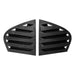 Black rear louver vents for BMW 5-Series E60 with horizontal slats and mounting points