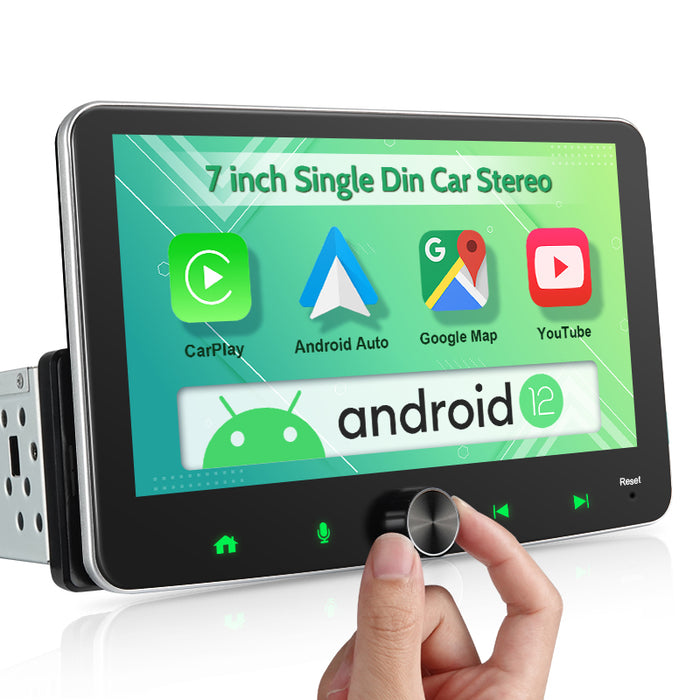 7'' 1-DIN Universal Android skærm, med Apple Carplay & Android Auto