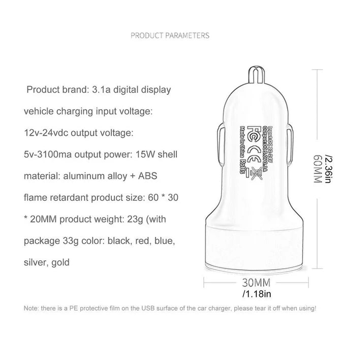 USB bil oplader