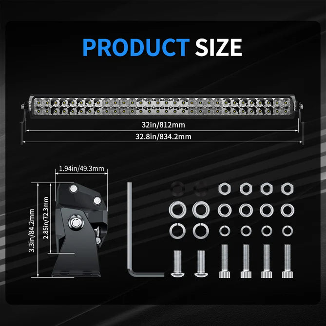 30'' Led bar double row