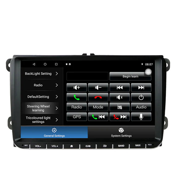 9'' Android radio til Volkswagen, Skoda & Seat