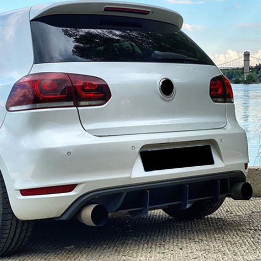 Black blade diffuser for Volkswagen Golf 6 GTI rear bumper aerodynamic styling accessory