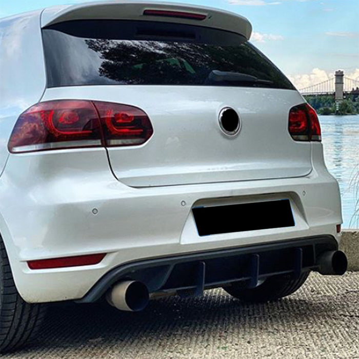 Black blade diffuser for Volkswagen Golf 6 GTI rear bumper aerodynamic styling accessory