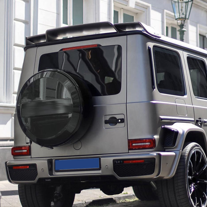 Bagspoiler for Mercedes G-Klasse W463/W464 Brabus style black roof spoiler rear view installed