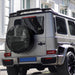 Bagspoiler for Mercedes G-Klasse W463/W464 Brabus style black roof spoiler rear view installed