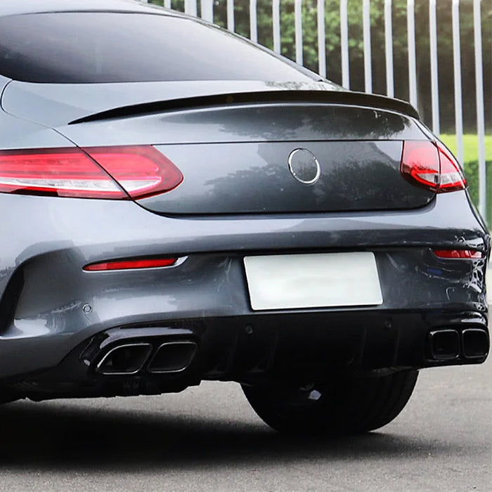 Bag spoiler til Mercedes C-klasse W205 blank sort