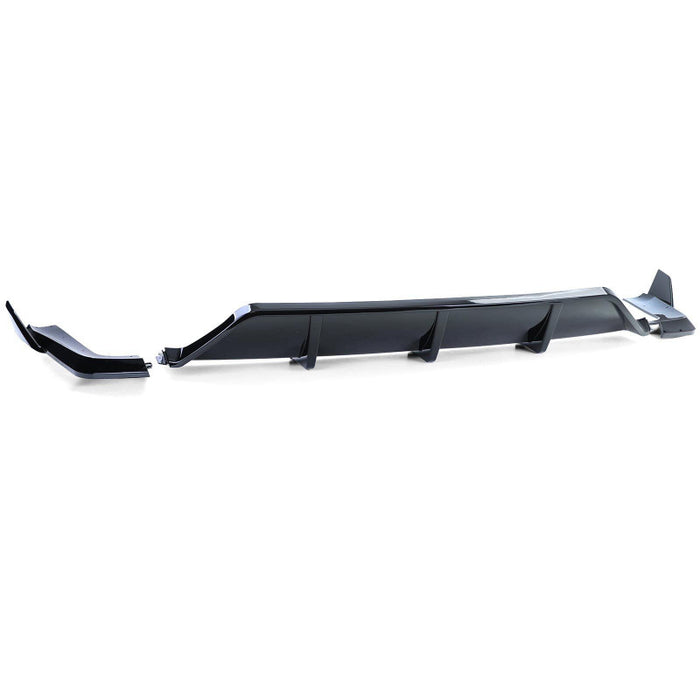 Black rear diffuser and bagplitter for BMW X5 F15 M-Pakke 2014-2018
