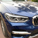 Black glossy eyebrow eyelids for BMW X3 G01 2018-2021 headlights