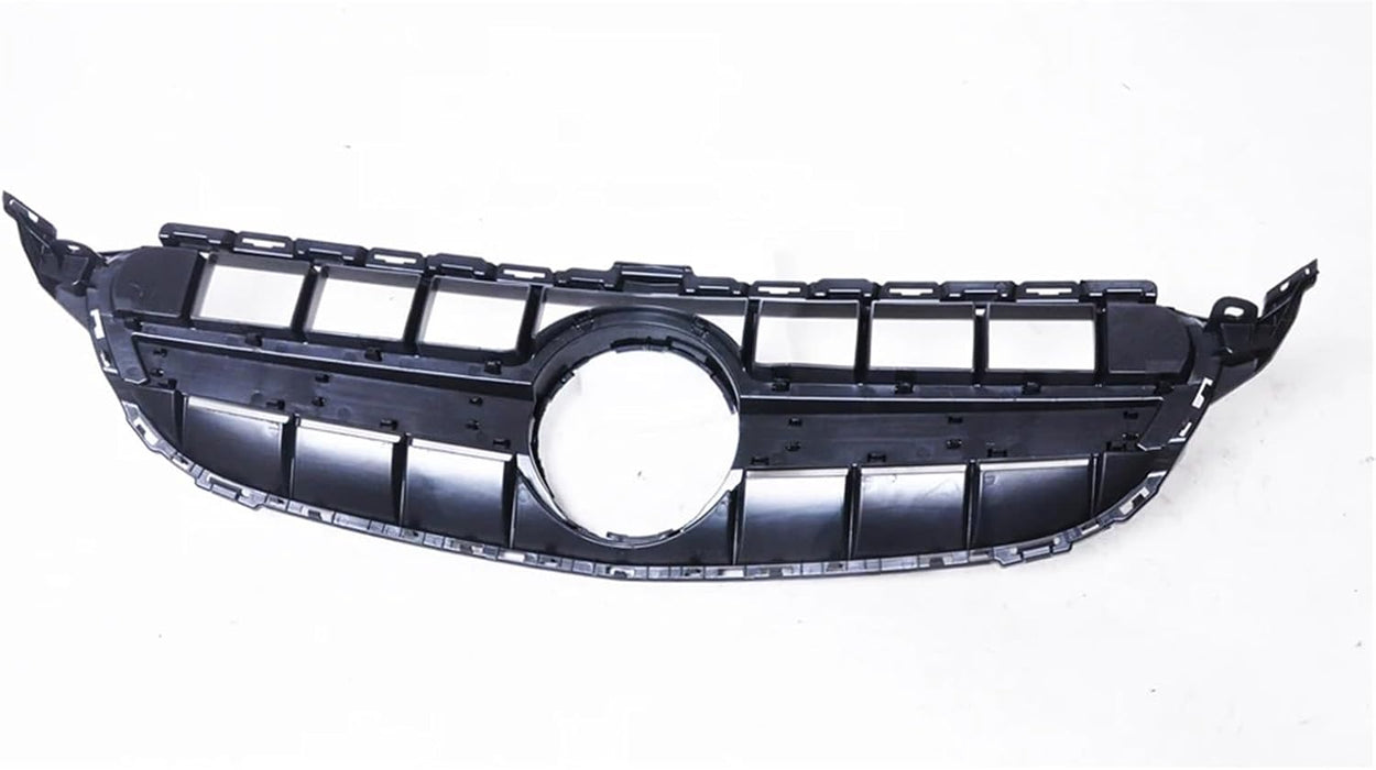AMG E63-Style black frontgrill Mercedes W205 C-Klasse 2014-2018 replacement with aggressive multi-slat design