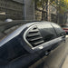 Black Bagrude Lameller Cover horizontal slat louver installed on BMW G30 2018-2023 rear window