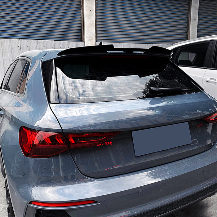 Bag spoiler til Audi A3 8Y Hatchback blank sort