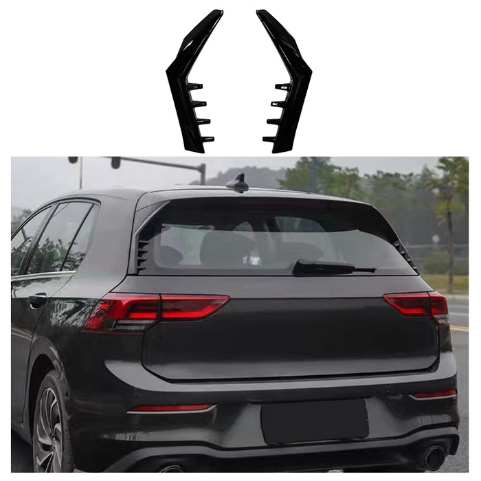 Side vinge (Blade Style) til VW Golf 8 (R-Line/GTI) blank sort