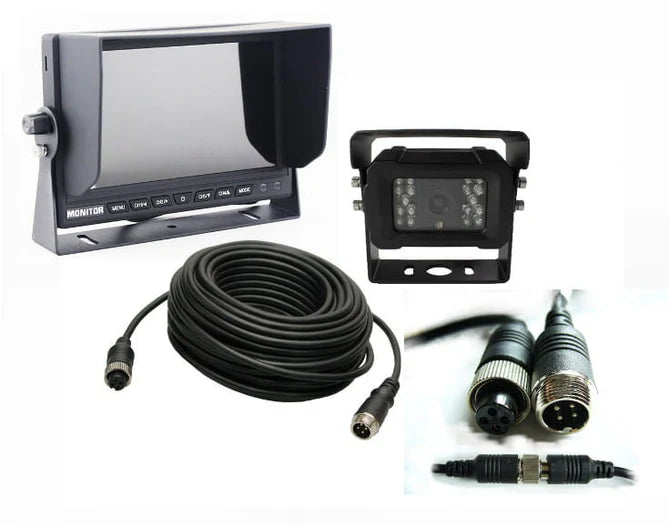 Sæt Expert PRO bakkamera 18 IR-dioder + HD-monitor 7" 12V/24V 4-PIN